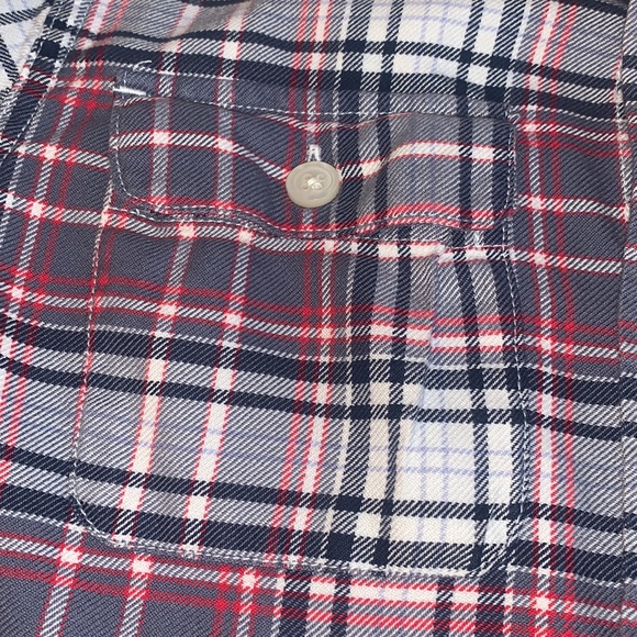 Crewcuts 8 Gray Navy & Red Button Down Shirt EUC - Picture 5 of 8